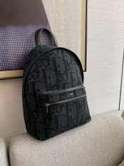 Uubags Dior Rider Oblique Backpack In Full Black 30x42x15cm - 4