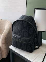 Uubags Dior Rider Oblique Backpack In Full Black 30x42x15cm - 2