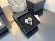 Uubags Chanel 2021K Golden Tone Heart Metal Brooch With CC Logo Black - 3