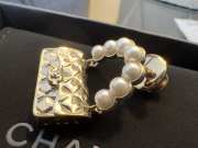 Uubags Chanel Matelasse Gold Plated Pin Brooch  - 3