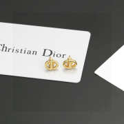 Uubags Dior CD Navy Stud Earrings Gold-Finish Metal - 5