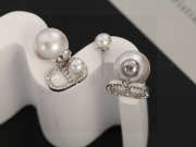 Uubags Dior earrings silver pearl - 6