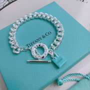 Uubags Tiffany & Co Silver Shopping Bag Bracelet Cable Link  - 1