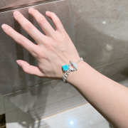Uubags Tiffany & Co Silver Shopping Bag Bracelet Cable Link  - 4