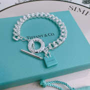 Uubags Tiffany & Co Silver Shopping Bag Bracelet Cable Link  - 6