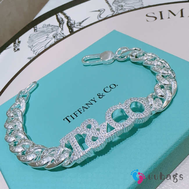 Uubags Tiffany & Co Silver Diamond Bracelet  - 1