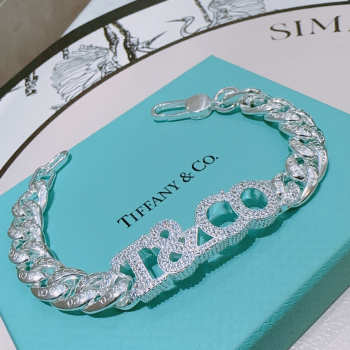 Uubags Tiffany & Co Silver Diamond Bracelet 