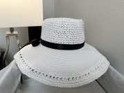 Uubags Chanel straw hat white - 2