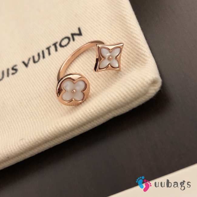 Uubags Louis Vuitton Q9N07K Blossom Mini Star Ring, Pink Gold, Pink Mother-of-Pearl and Diamond - 1