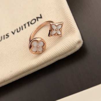 Uubags Louis Vuitton Q9N07K Blossom Mini Star Ring, Pink Gold, Pink Mother-of-Pearl and Diamond