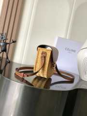 Uubags Celine Raffia Calfskin Triomphe Besace Natural Tan Bag 18.5x16x6cm - 6