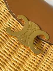 Uubags Celine Raffia Calfskin Triomphe Besace Natural Tan Bag 18.5x16x6cm - 2