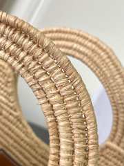 Uubags Celine Braided Panier In Raffia Natural 21x15x10cm - 3