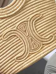 Uubags Celine Braided Panier In Raffia Natural 21x15x10cm - 2