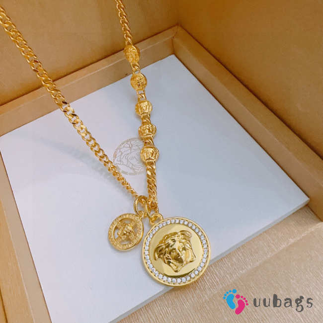 Uubags Versace men's Medusa necklace all taxes and duties included light gold - 1