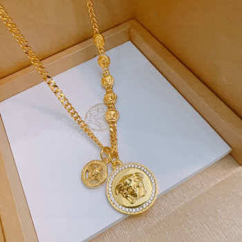 Uubags Versace men's Medusa necklace all taxes and duties included light gold