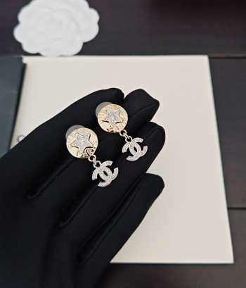 Uubags Chanel Gold Plated Swing Coco Mark Star Earrings