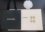 Uubags Chanel Pearl Crystal CC Heart Drop Earrings - 5