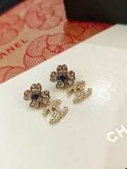 Uubags Chanel Pendant Earrings In Gold Crystal And Metal Strass - 5