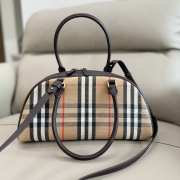 Uubags Burberry Natural Highlands Vintage Check Bowling Handbag 33.5x12.5x17cm - 2