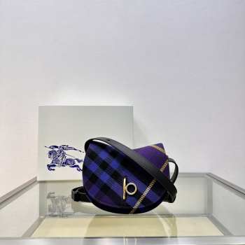 Uubags Burberry Medium Rocking Horse Bag in Purple 19x6x16cm