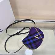 Uubags Burberry Medium Rocking Horse Bag in Purple 19x6x16cm - 5