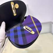 Uubags Burberry Medium Rocking Horse Bag in Purple 19x6x16cm - 4