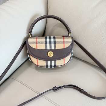 Uubags Burberry Highlands Crossbody Bag In Beige 24.5x8x18cm