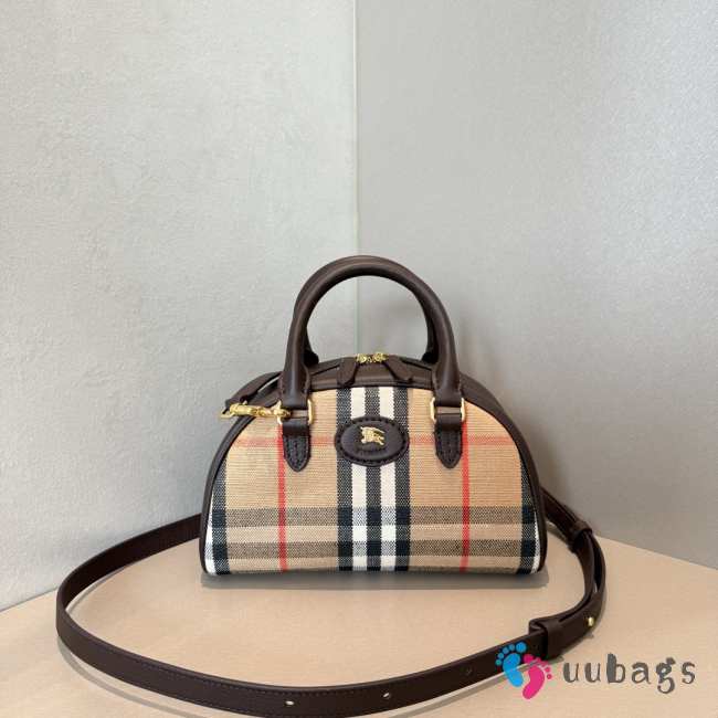 Uubags Burberry Mini Highlands Bowling Bag​ In Sand beige 19.5x9x12cm - 1