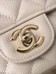 Uubags Chanel Caviar Quilted Mini Square Flap Bag In Light Beige 13.5x17x8cm - 2