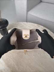 Uubags Chanel Shiny Lambskin Quilted Hobo Bag In Beige 27x23x21cm - 5