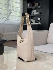 Uubags Chanel Shiny Lambskin Quilted Hobo Bag In Beige 27x23x21cm - 3