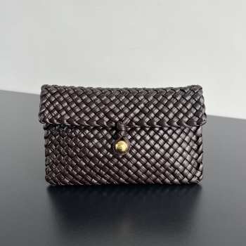 Uubags Bottega Veneta Clutch In Dark Brown 20x15x5cm