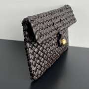 Uubags Bottega Veneta Clutch In Dark Brown 20x15x5cm - 6