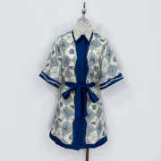 Uubags Alemais Pia printed linen shirt dress - 1