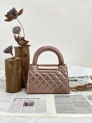 Uubags Chanel Nano Kelly Shopper Metallic Bronze Calfskin Brushed Gold Hardware 19x7x12cm  - 3