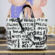 Uubags Louis Vuitton N40797 Shopper Tote MM White/Black Bag 40x32x16cm - 4