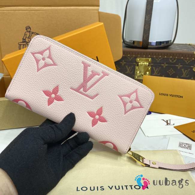 Uubags Louis Vuitton M80481 Zippy Wallet In Pink 19.5x10.5x2.5cm - 1