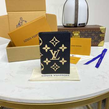 Uubags Louis Vuitton Bicolor Empreinte Passport Cover 10x14x2.5cm
