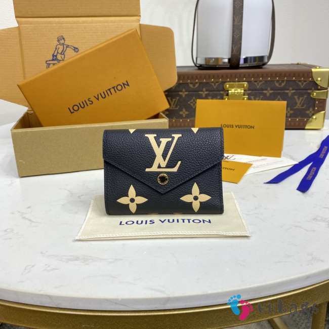 Uubags Louis Vuitton M80968 Victorine Wallet Black /Beige 12x9.5x2.5cm - 1