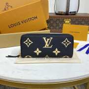 Uubags Louis Vuitton M82338 Clemence Wallet Monogram Empreinte Leather Black /Beige 20x9x2cm - 1