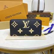 Uubags Louis Vuitton M80481 Zippy Wallet Black /Beige 19.5x10.5x2.5cm - 1