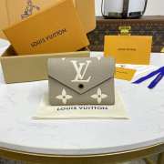 Uubags Louis Vuitton M81861 Victorine Wallet Tourterelle Gray /Cream 12x9.5x2.5cm - 1