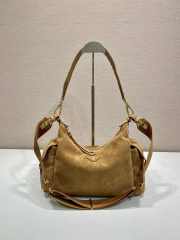 Uubags Large Prada Explore suede bag in cinnamon 32x22x11.5cm - 1