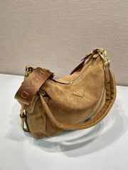 Uubags Large Prada Explore suede bag in cinnamon 32x22x11.5cm - 6