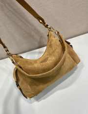 Uubags Large Prada Explore suede bag in cinnamon 32x22x11.5cm - 3