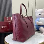 Uubags Gucci Emblem large tote bag red GG monogram coated fabric 37x31x16cm - 5