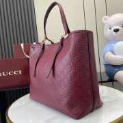 Uubags Gucci Emblem large tote bag red GG monogram coated fabric 37x31x16cm - 3