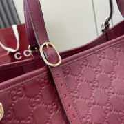Uubags Gucci Emblem large tote bag red GG monogram coated fabric 37x31x16cm - 2