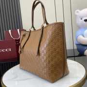 Uubags Gucci Emblem large tote bag brown GG monogram coated fabric 37x31x16cm - 6